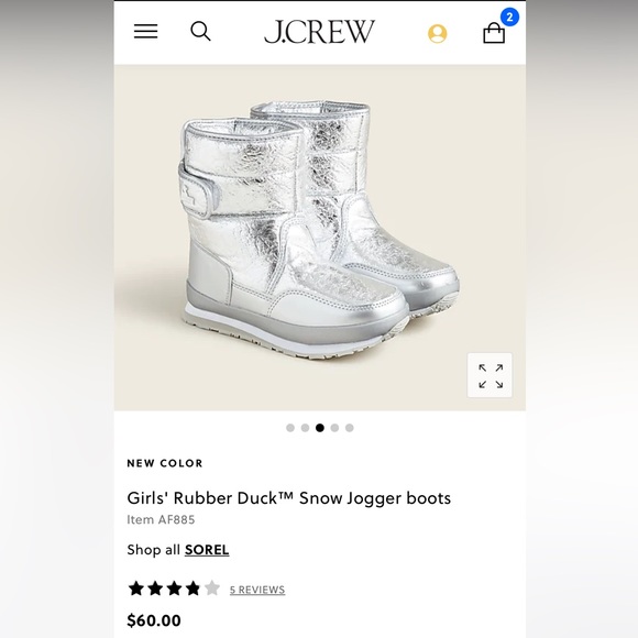 JCrew Girls' Rubber Duck™ Snow Jogger boots - Picture 2 of 2